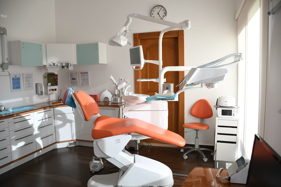 Orthodontist talking with a patient during a consultation
